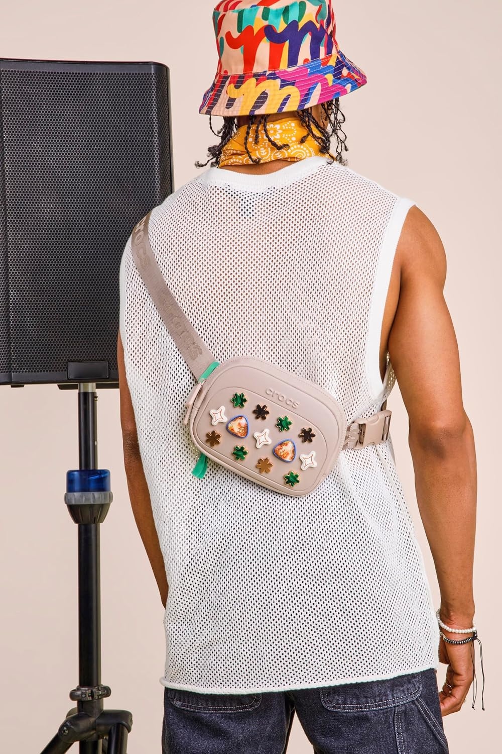 image:imageCrocs Classic Belt Waist Bag Customizable Fanny Pack Personalize with Jibbitz Charms Black One SizeTaupe