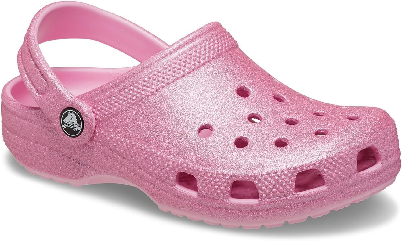 image:imageCrocs UnisexAdult Classic Glitter Clogs Toddler T PTGPink Tweed Glitter