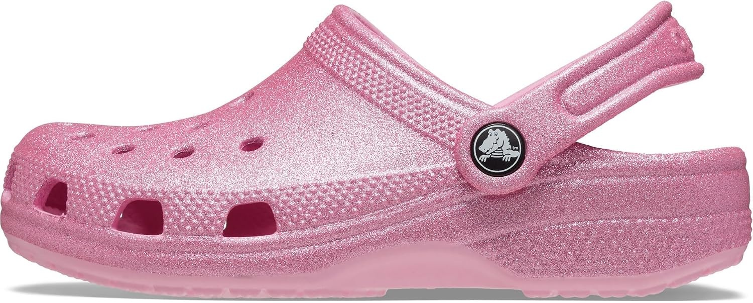 image:imageCrocs UnisexAdult Classic Glitter Clogs Toddler T PTGPink Tweed Glitter