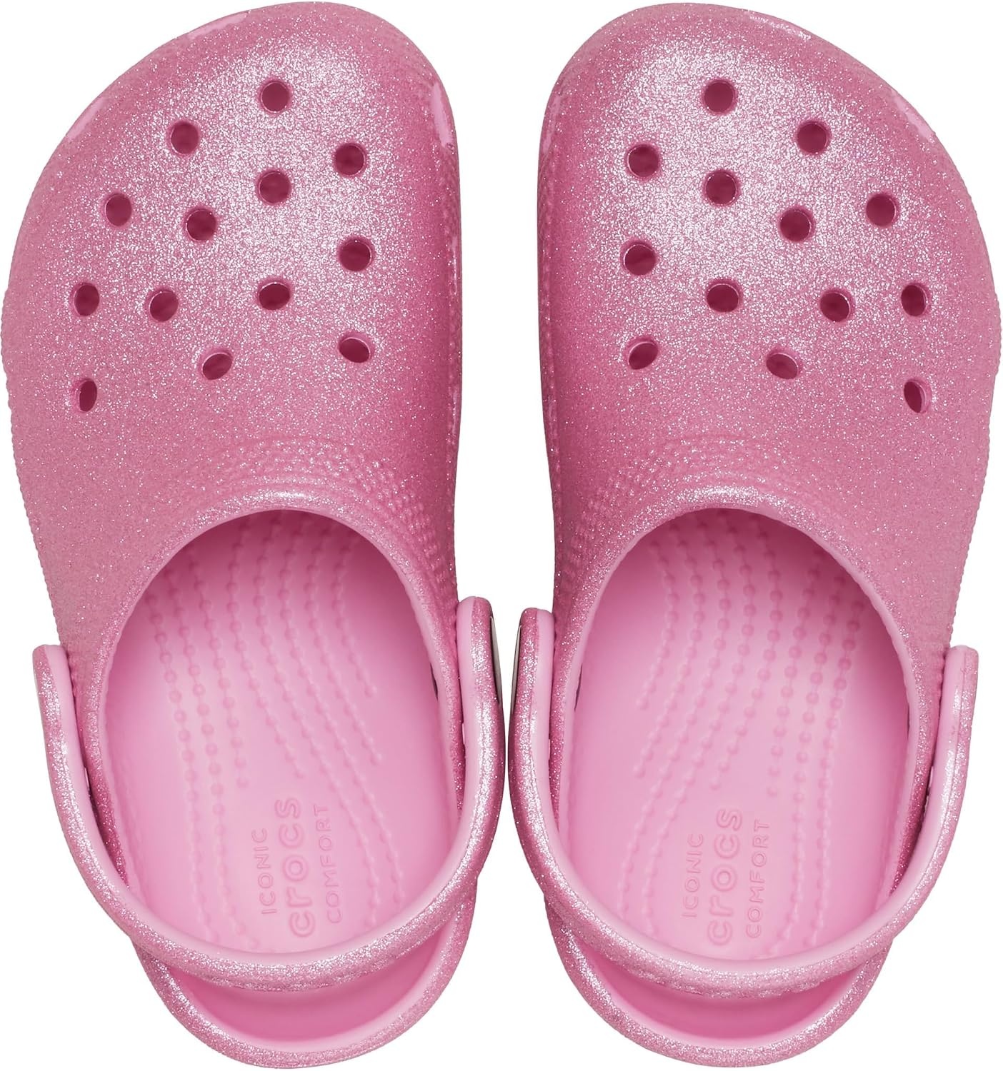 image:imageCrocs UnisexAdult Classic Glitter Clogs Toddler T PTGPink Tweed Glitter