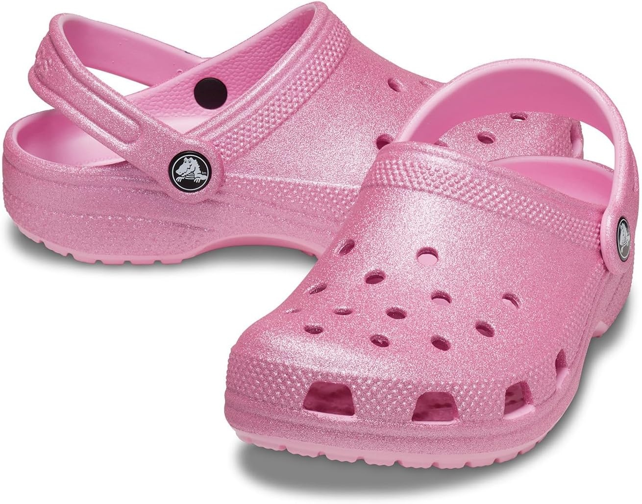 image:imageCrocs UnisexAdult Classic Glitter Clogs Toddler T PTGPink Tweed Glitter