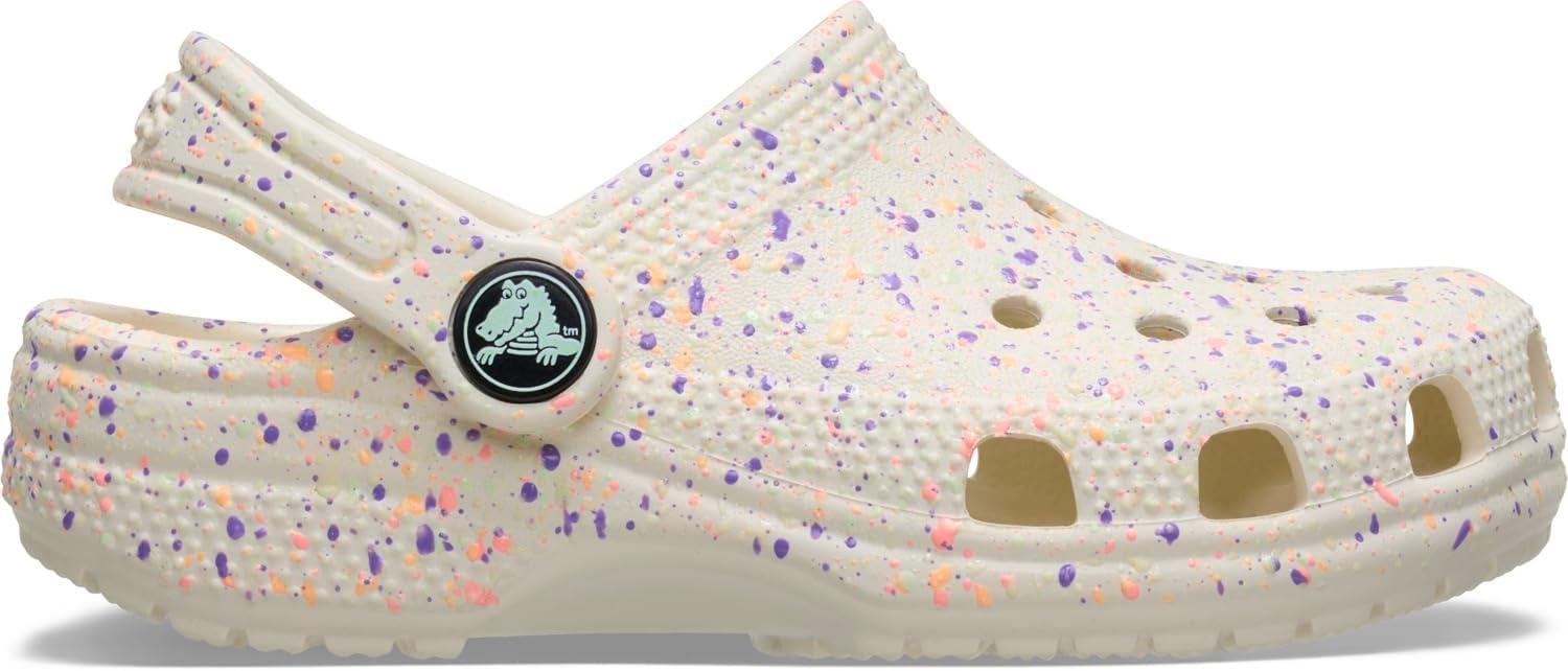 image:imageCrocs UnisexChild Classic Graphic ClogSummit WhiteMulti Glow Splatter