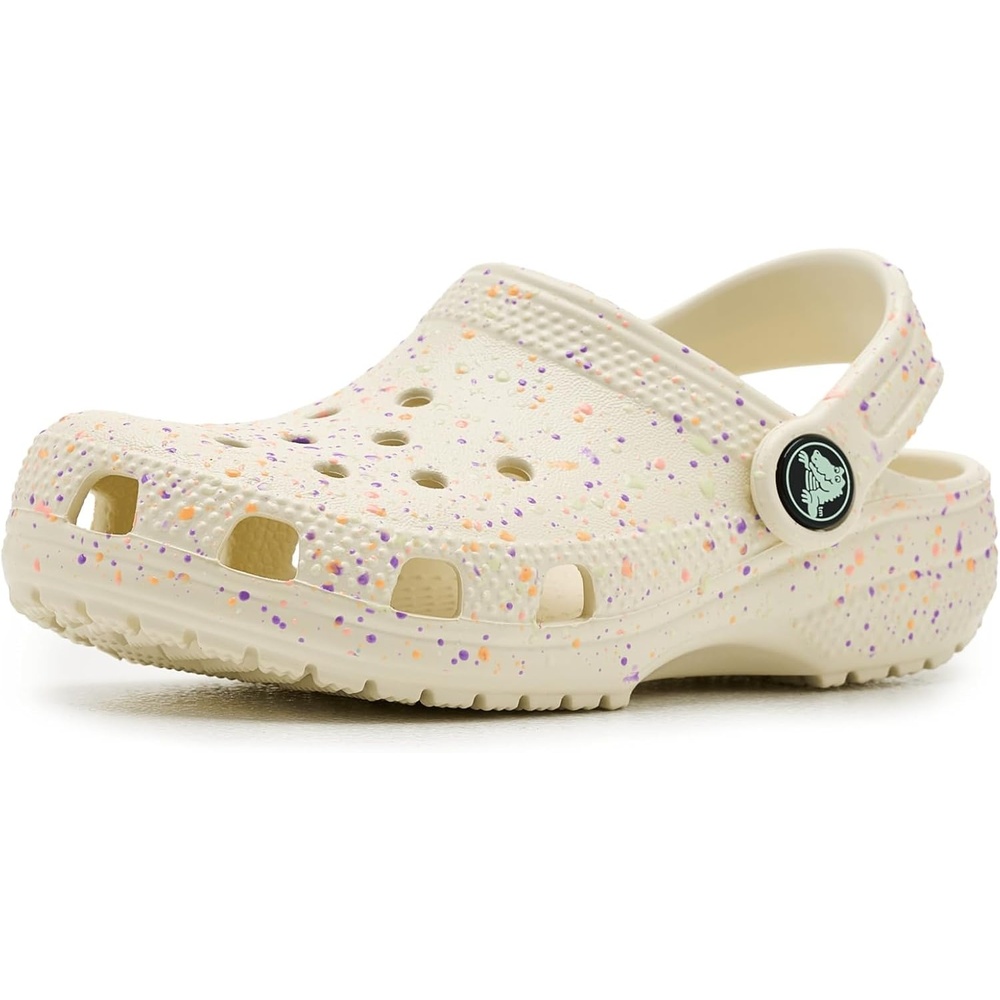 image:imageCrocs UnisexChild Classic Graphic ClogSummit WhiteMulti Glow Splatter