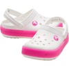 Crocs Kids’ Crocband Chevron Clog(White/Pink Crush)