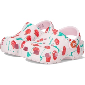 Crocs Baby Girls’ Classic Littles Clogs(Pink Milk/Cherries)