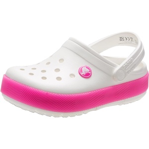 Crocs Kids’ Crocband Chevron Clog(White/Pink Crush)