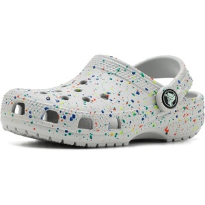 Crocs Unisex-Child Classic Graphic Clog(Atmosphere/Multi Glow Splatter)