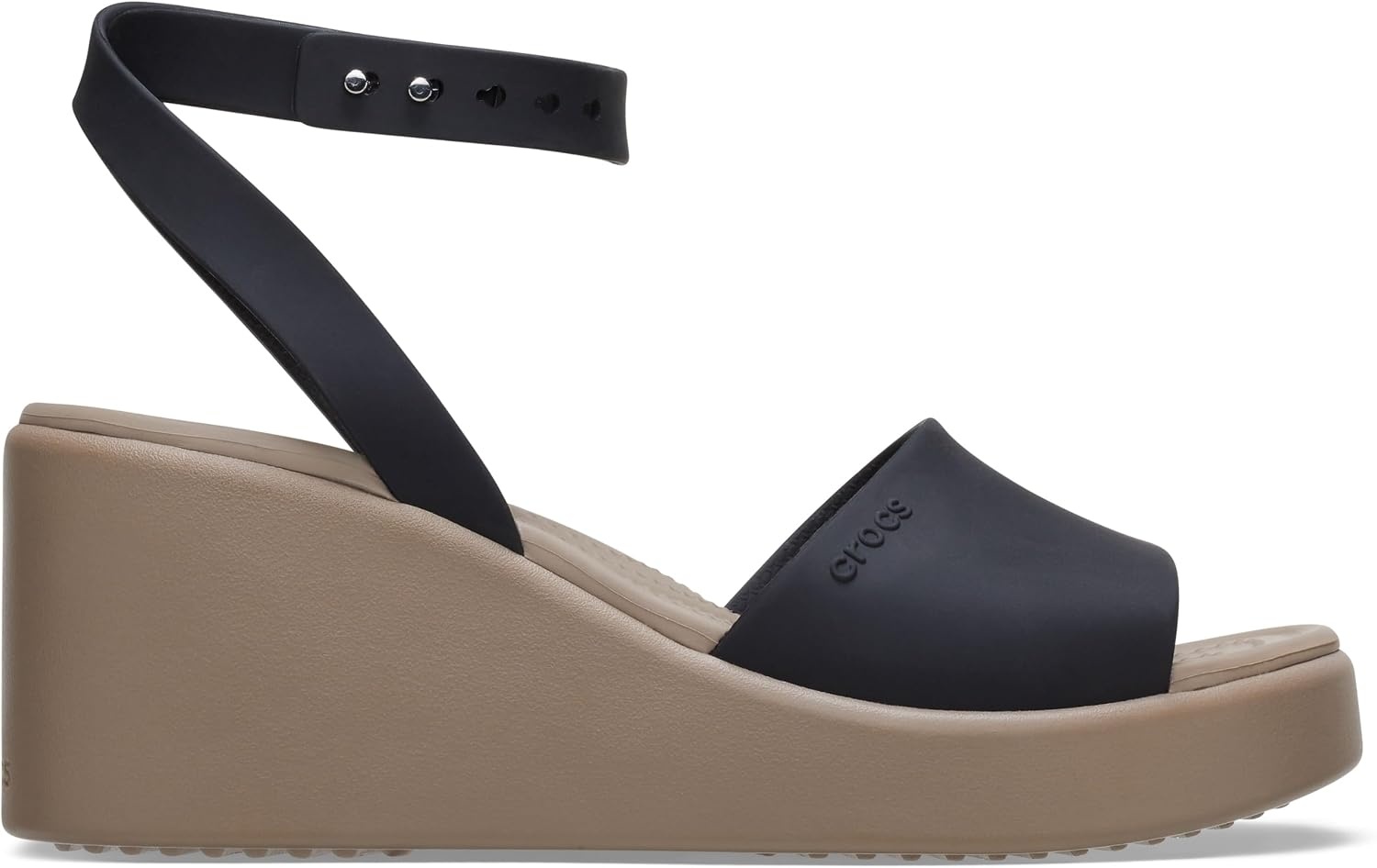 image:imageCrocs Women Brooklyn Ankle Strap Wedge Platform Sandals BlackMushroom 7 Women