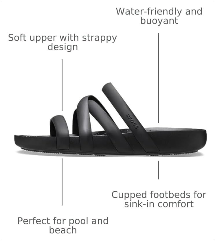 image:imageCrocs Womens Splash Strappy SandalsBlack