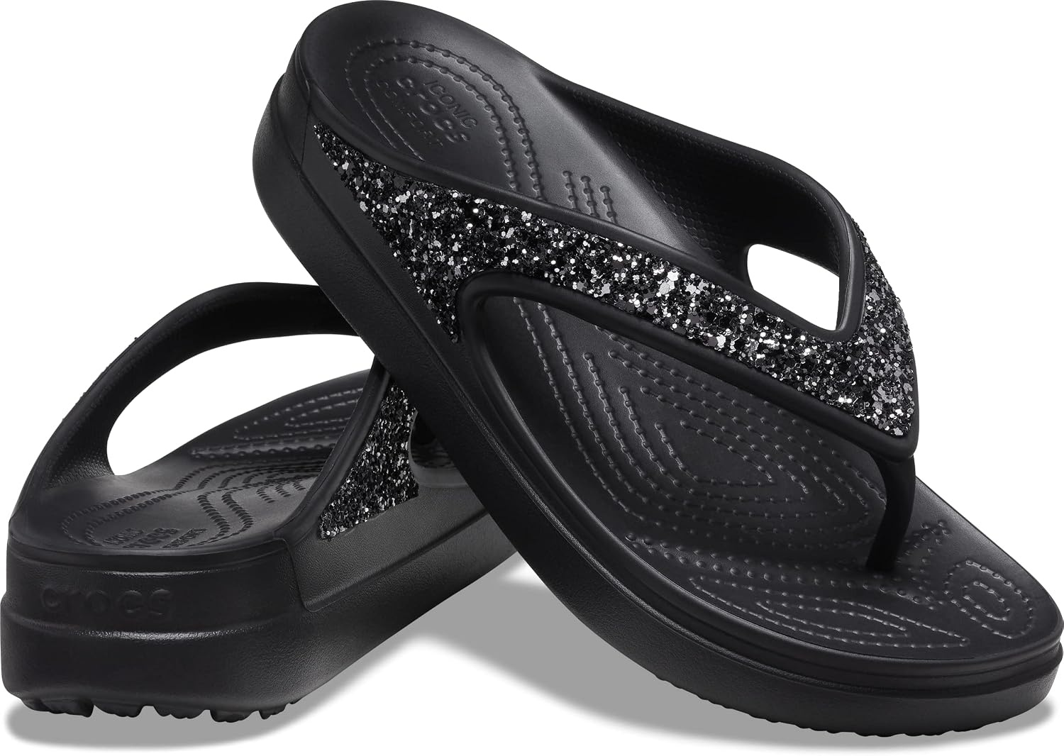 image:imageCrocs womens Sloane Glitter FlipBlack Glitter