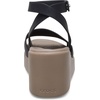 Crocs Women Brooklyn Ankle Strap Wedge, Platform Sandals, Black/Mushroom, 7 Women