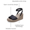 Crocs Women Brooklyn Ankle Strap Wedge, Platform Sandals, Black/Mushroom, 7 Women