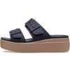 Crocs Women’s Brooklyn Buckle Low Wedges(Deep Navy)