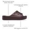 Crocs Women’s Classic Platform Slide Sandals(Dark Cherry)