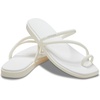 Crocs Women’s Miami Toe Loop Sandals | Square Toe Flat | Flexible Straps | Croslite Foam Footbed(Chalk)