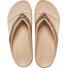 Crocs womens Sloane Glitter Flip(Gold Glitter)