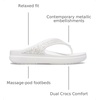 Crocs womens Sloane Glitter Flip(White Glitter)