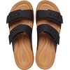 Crocs Womens Brooklyn Buckle Low Wedge Black 7 Medium