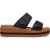 Crocs Womens Brooklyn Buckle Low Wedge Black 7 Medium